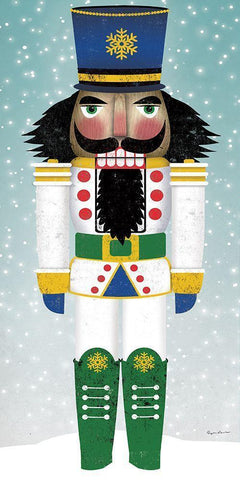 Joyful Nutcracker IV White Modern Wood Framed Art Print with Double Matting by Fowler, Ryan