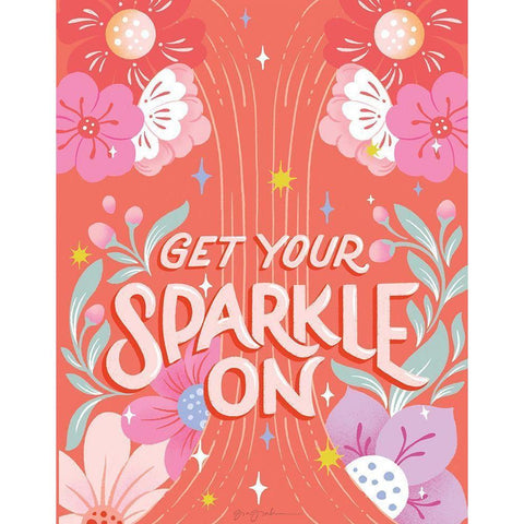 Sparkle I Gold Ornate Wood Framed Art Print with Double Matting by Graham, Gia