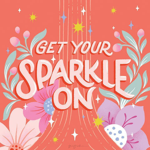 Sparkle I Sq Black Modern Wood Framed Art Print by Graham, Gia