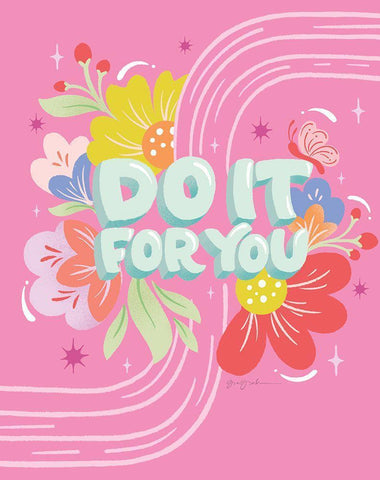 Do It For You I Black Ornate Wood Framed Art Print with Double Matting by Graham, Gia