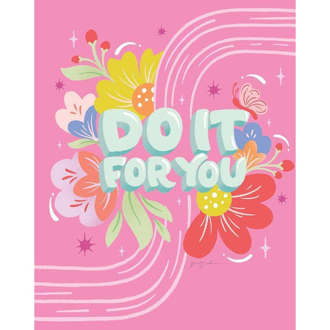 Do It For You I Gold Ornate Wood Framed Art Print with Double Matting by Graham, Gia