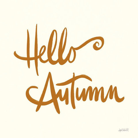 Hello Autumn I on Cream Black Ornate Wood Framed Art Print with Double Matting by Tavoletti, Anne