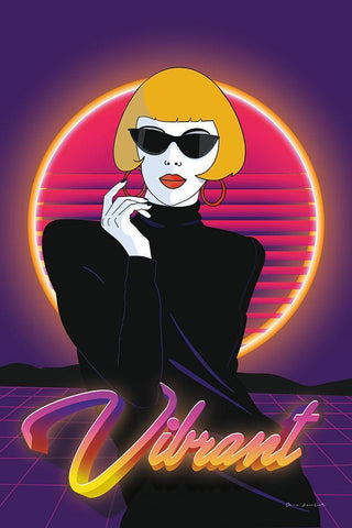 So Eighties I White Modern Wood Framed Art Print with Double Matting by Escalante, Omar