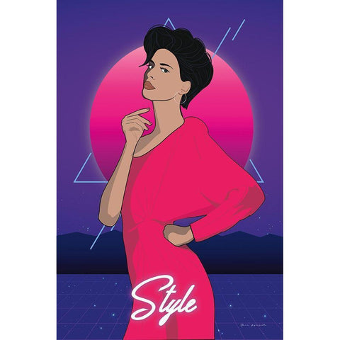 So Eighties III Gold Ornate Wood Framed Art Print with Double Matting by Escalante, Omar