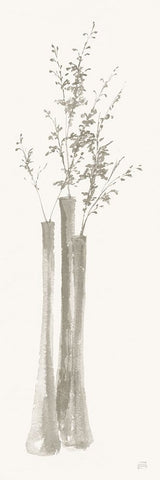 Neutral Seed White Modern Wood Framed Art Print with Double Matting by Paschke, Chris