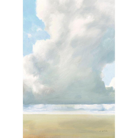 Cloudy Skies Black Modern Wood Framed Art Print by Wiens, James