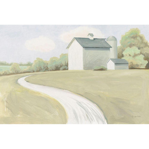 Tranquil Scene White Modern Wood Framed Art Print by Wiens, James