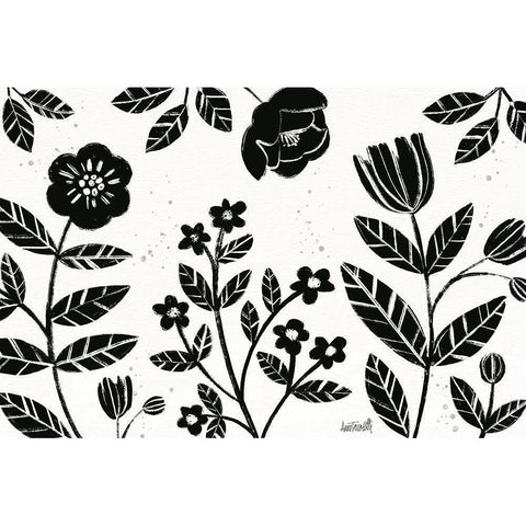 Bold Blooms I Black Modern Wood Framed Art Print with Double Matting by Tavoletti, Anne