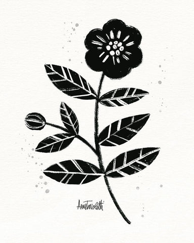 Bold Blooms IV Black Ornate Wood Framed Art Print with Double Matting by Tavoletti, Anne