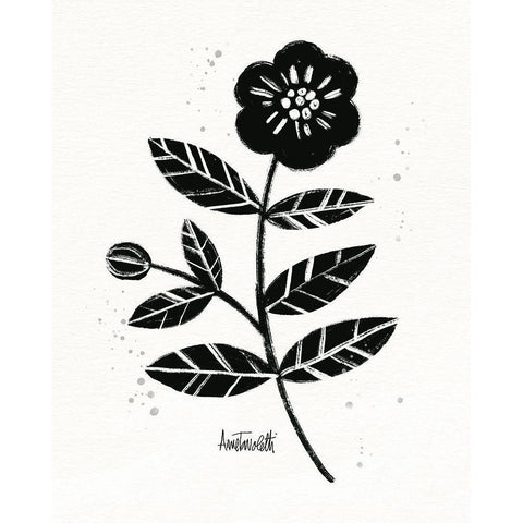 Bold Blooms IV Black Modern Wood Framed Art Print with Double Matting by Tavoletti, Anne