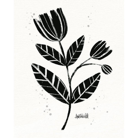 Bold Blooms V Black Modern Wood Framed Art Print by Tavoletti, Anne