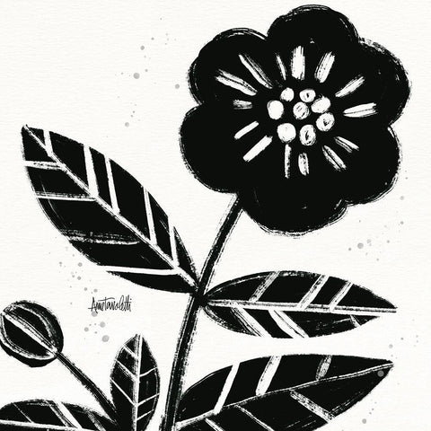 Bold Blooms VIII White Modern Wood Framed Art Print with Double Matting by Tavoletti, Anne