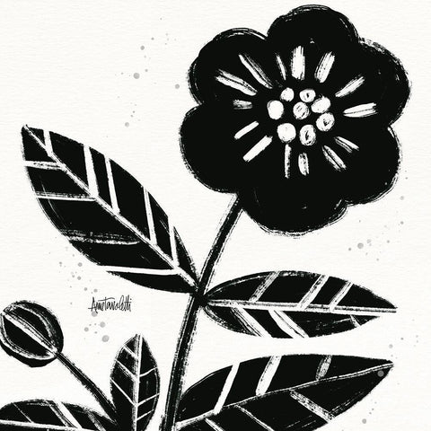 Bold Blooms VIII White Modern Wood Framed Art Print by Tavoletti, Anne