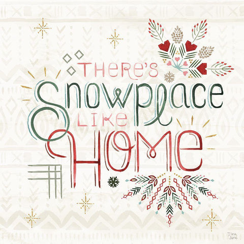 Winter Moment VIII White Modern Wood Framed Art Print with Double Matting by June, Dina