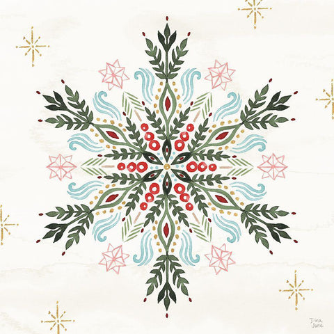 Winter Moment XI White Modern Wood Framed Art Print with Double Matting by June, Dina