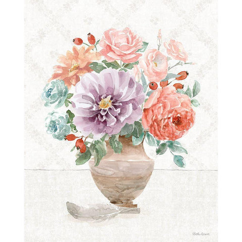 Timeless Romance III White Modern Wood Framed Art Print by Grove, Beth