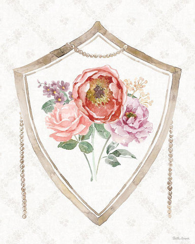 Timeless Romance VII Black Ornate Wood Framed Art Print with Double Matting by Grove, Beth