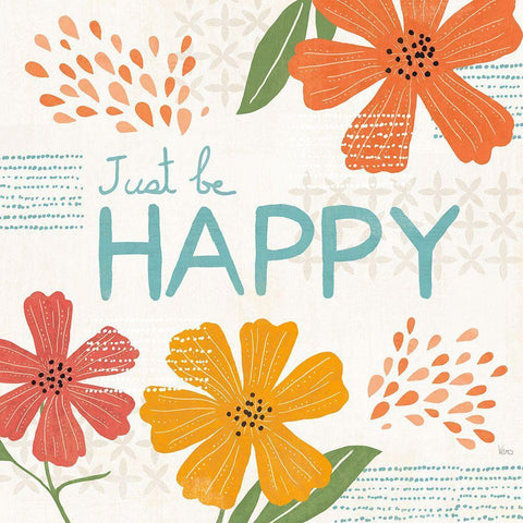 Mod Floral V Black Ornate Wood Framed Art Print with Double Matting by Charron, Veronique