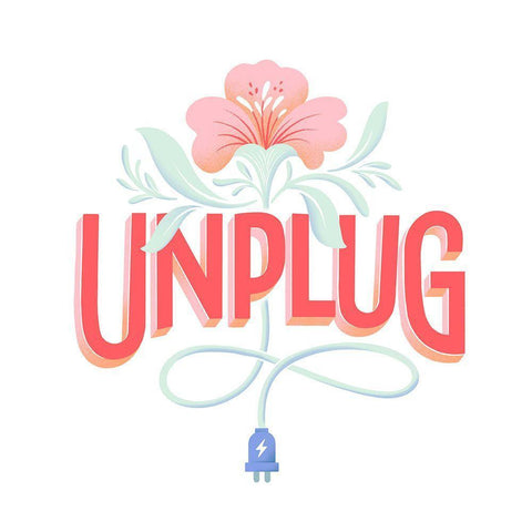 Unplug I Black Ornate Wood Framed Art Print with Double Matting by Graham, Gia