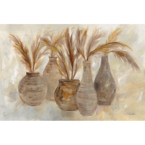 Grasses and Baskets Gold Ornate Wood Framed Art Print with Double Matting by Vassileva, Silvia