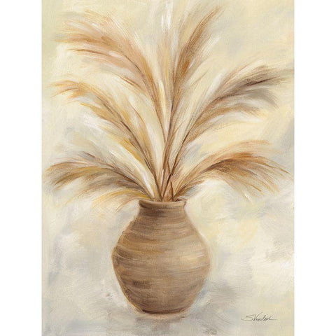 Vase of Grasses II Gold Ornate Wood Framed Art Print with Double Matting by Vassileva, Silvia