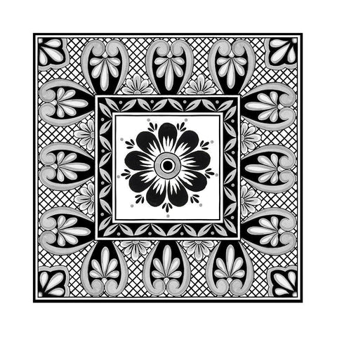 Talavera I Black Ornate Wood Framed Art Print with Double Matting by Green, Nancy