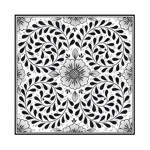 Talavera IV White Modern Wood Framed Art Print by Green, Nancy