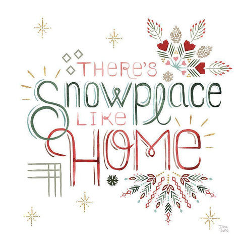 Winter Moment VIII on White Black Ornate Wood Framed Art Print with Double Matting by June, Dina