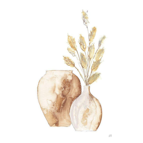 Vase Bunny Tail White Modern Wood Framed Art Print by Paschke, Chris