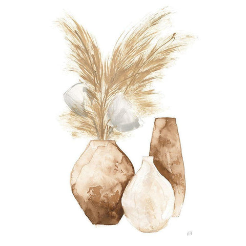 Vase Gray Pods Black Modern Wood Framed Art Print by Paschke, Chris