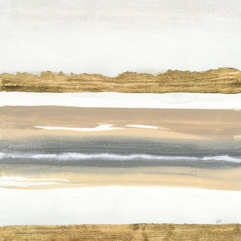Gold and Gray Sand IV Black Modern Wood Framed Art Print by Paschke, Chris