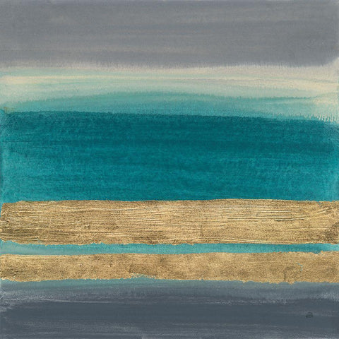 Gold Emerald I Gold Ornate Wood Framed Art Print with Double Matting by Paschke, Chris