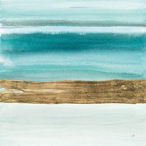 Gold Emerald IV Black Modern Wood Framed Art Print by Paschke, Chris