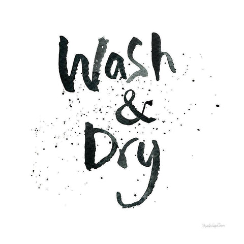 Laundry Day I Black Modern Wood Framed Art Print with Double Matting by Charro, Mercedes Lopez