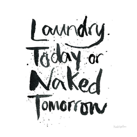 Laundry Day III Black Modern Wood Framed Art Print with Double Matting by Charro, Mercedes Lopez