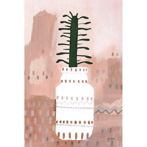 Boho Planter II Black Modern Wood Framed Art Print by Mack, Lynn