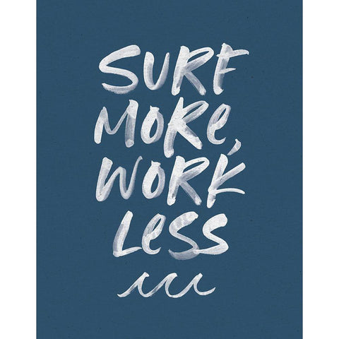 Beach Bums II Darker Blue Black Modern Wood Framed Art Print by Wild Apple Portfolio