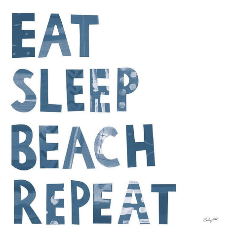 Sea Sand Sun I Black Modern Wood Framed Art Print with Double Matting by Prahl, Courtney