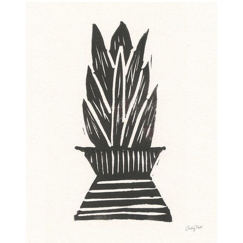 Planted V Black Modern Wood Framed Art Print by Prahl, Courtney