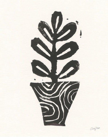 Planted VII White Modern Wood Framed Art Print with Double Matting by Prahl, Courtney