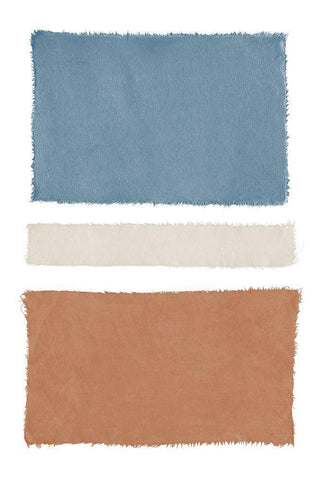 Warm Painted Weaving V White Modern Wood Framed Art Print with Double Matting by Rhue, Piper