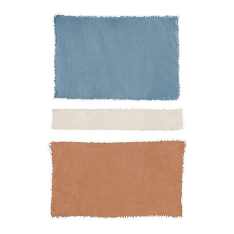 Warm Painted Weaving V Gold Ornate Wood Framed Art Print with Double Matting by Rhue, Piper