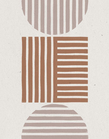 Progression II White Modern Wood Framed Art Print with Double Matting by Hershey, Moira