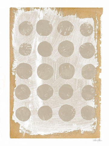 Gray Collage I Black Ornate Wood Framed Art Print with Double Matting by Horn, Laura