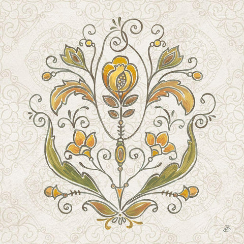 Mediterranean Flair V Neutral Gold Ornate Wood Framed Art Print with Double Matting by Brissonnet, Daphne