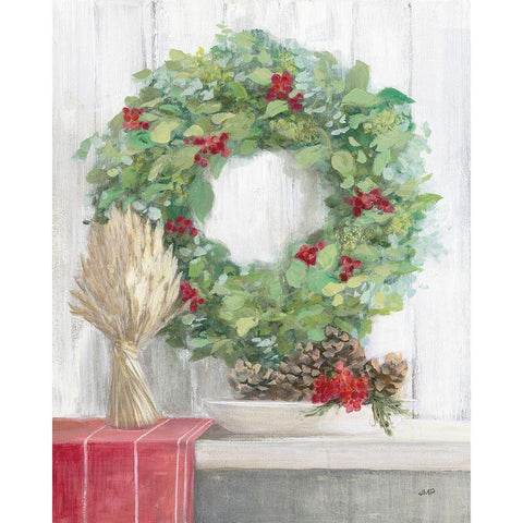 Natural Christmas II White Modern Wood Framed Art Print by Purinton, Julia