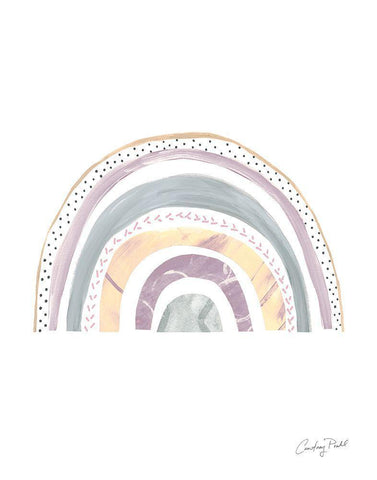 Boho Rainbow IX Purple Black Ornate Wood Framed Art Print with Double Matting by Prahl, Courtney