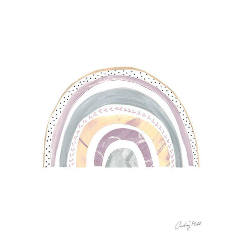 Boho Rainbow IX Purple Black Modern Wood Framed Art Print by Prahl, Courtney