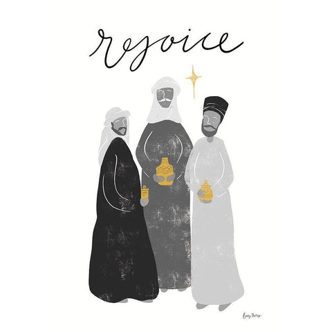 Nativity III BWG White Modern Wood Framed Art Print by Thorns, Becky