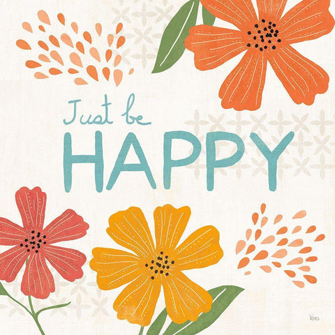 Mod Floral V No Lines White Modern Wood Framed Art Print by Charron, Veronique